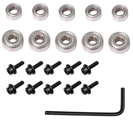 RANRAO 10pcs Router Bit Bearing Set Top Bearings, Router Bits Top Mounted Ball Bearings Guide For Router Bit Bearing Repair
