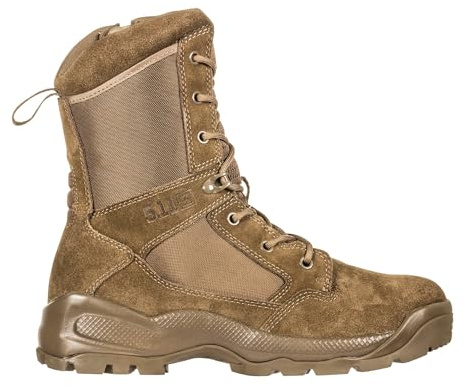 5.11 Tactical Men's Side-Zip Brown Boots, ATAC 2.0 8, Desert, Dark Coyote, 11 Regular, Style 12393ABR