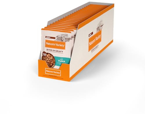 Nature's Variety Bocaditos en Salsa Comida Húmeda para Gatos con Atún: 22 bolsitas de 85g