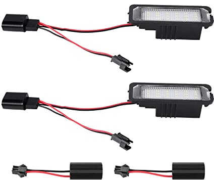 MRNHA 2 Piezas 12V Led Lámparas Luz De Matrícula De Número para Golf 4 5 6 7 Luces De Matrícula De Coche Accesorios Exteriores