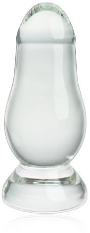 SXOVO Plug Anale in Vetro Dildo Anale di Cristallo Plug Anali Grande e Spesso per Massaggio Prostatico Dilatatore Anale Masturbatore Toys Sessuali Sex Toy per Donna Uomo Coppie (S)