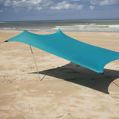 Meister Strandzelt - 210x210 cm - UVA/B-Schutz - LSF50+ - 2 bis 4 Personen - Mit Sandankern - Koffertauglich - Wasserabweisend - grün / Beach Tent / Sonnenzelt / Sonnensegel / Strandmuschel / 6819500