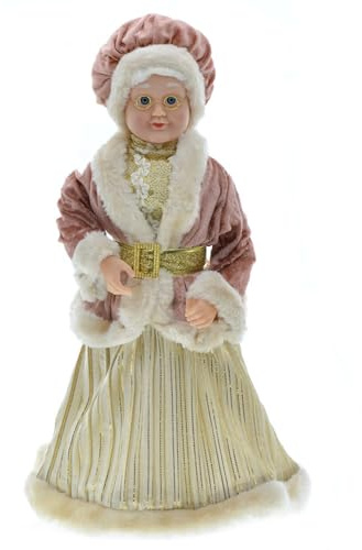 NIDONE Mr y la Sra. Claus Santa Claus Figuras 17.7 Pulgadas Abuela Realista Figuras navideñas Lindo Adorno de muñecas Santa para la Ventana Decoraciones navideñas Regalo Sra. Claus