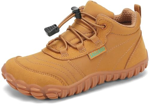 SAGUARO Barnen Barfota Skor Trail Running Barfoot Minimalistiska Lätta Sneakers Andningsbara, Gr.26-36, Ny gul, 29 EU