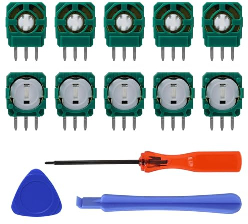 EuAcesry 10 Stück Potentiometer Joystick 2.3k für PS5, Ersatz Trimmer für PS5 Wireless Controller PS5, Sensormodul Variabler Widerstand, Reparaturteile Analog-Joystick, 1 Öffnungsset