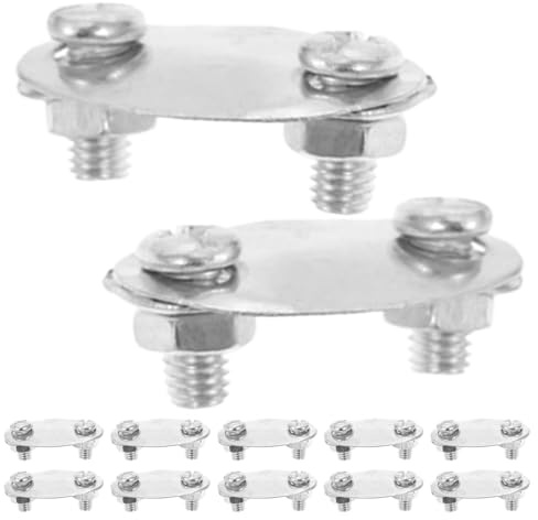 FUNOMOCYA Set 12 Clip di Montaggio e Viti in Metallo per Parafango Bici, Supporto Leggero per Gambe Parafango, Morsetto di Fissaggio Resistente Adatto per Ciclismo Urbano e