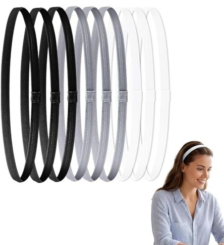Diadema deportiva para hombre, elástica, antideslizante, para hombres y mujeres, banda fina para el sudor para correr, fitness, fútbol, yoga, 9 unidades