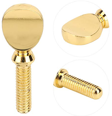 ASHATA Lot de 4 Vis de Ligature pour Embout de Saxophone en Laiton plaqué or – Ajustement Standard, Pièces d'instruments à Vent, Accessoire de Remplacement pour Clarinette