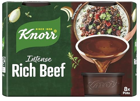 Knorr Rich Beef Stock Pots gluten-free to add a deep beef flavour to your dishes 8x 28 g