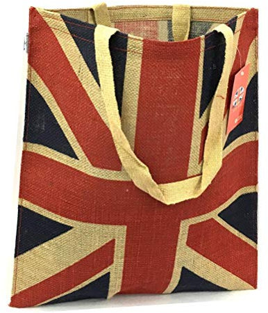 Pendragon Union Jack Jute Shoulder Bag [HH592]