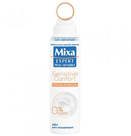 Mixa - Damdeodorant antiperspirant atomizer 48 timmar Sensitive Comfort Hypoallergen - 150 ml