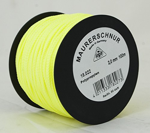 HaWe 18.022 Maurerschnur 100mx2mm aus Polypropylen in Leuchtgelb