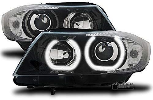 Led Scheinwerfer Set M4 Xenon Look Highpower Angel Eyes Schwarz 3er E90 E91 04-08