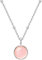 Glanzstücke Damen-Halskette 925/- Sterling Silber mit Edelstein-Anhänger Rosenquarz rosa - Edelsteinkette für Frauen Heilsteine Rosen-Quartz