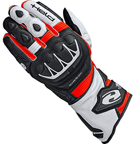Held Motorradhandschuhe lang Motorrad Handschuh Evo-Thrux II Sport Handschuh schwarz/rot 9, Herren, Sportler, Ganzjährig, Leder