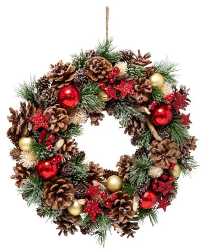 Weihnachtskranz Stechpalme Stern D 35 cm