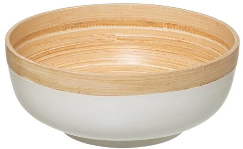 5 five simply smart Saladier en bambou blanc 20 cm Collection 'Blanc Kitchen'