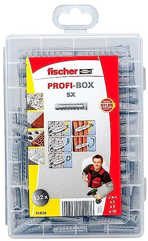 Fischer PROFI-BOX Spreizdübel SX 6, 8 und 10 - Satz mit 132 Elementen