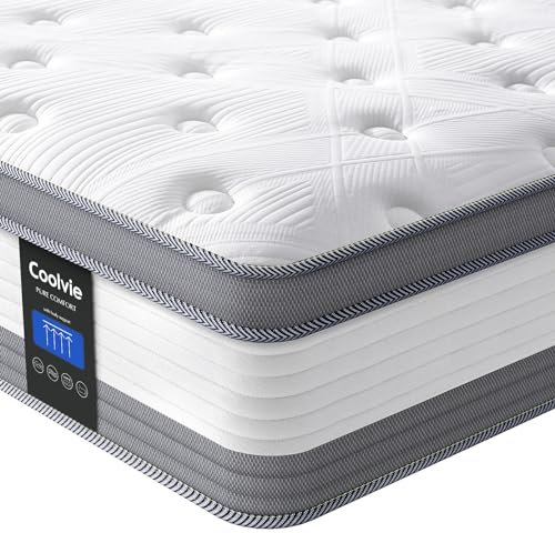 Coolvie Mattress Full Size, 12 Inch Full Size Mattress in A Box, Individual Pocket Springs Full Mattress with Memory Foam Layer Probide Motion Isolation & Cool Sleep, 2024 New, HCMP22A3G01