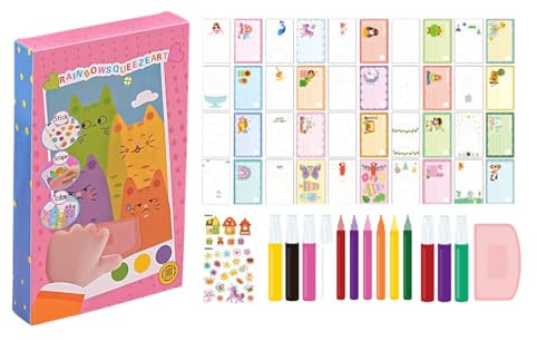 lyanny 35 pièces de peinture à gratter, peinture à gratter arc-en-, raclette magique révélant des images à gratter pour, ensemble de peinture à gratter, cahiers pour