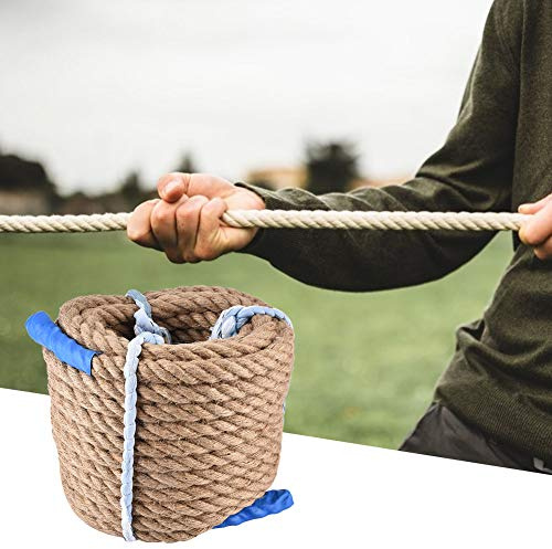 Jute-Rep, Hamprep Garnrep 20 Mm Diameter 20 M Utomhus Sportklättring TuG OF War Rep för Dragkampstävlingar eller Bergsklättring