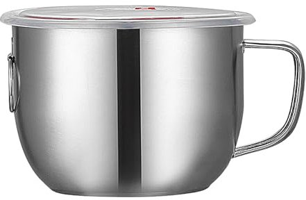 Stainless Steel Sauce Separator, Grease Jug, Soup Strainer, Sauce Bowl, Grease Filter Grease Separator Jug with Lid, Kitchen Tools for Restaurant, Home, Kitchen, Fat Reduction