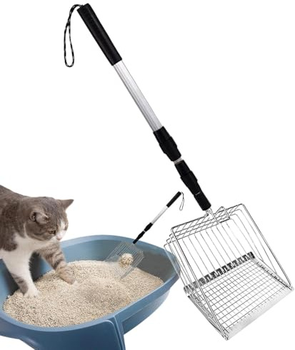 Kattströskopa - infällbar siktspade, hållbar kattströrengörare | Robust kattströskopa, non-stick spade, ingen metallströskopa