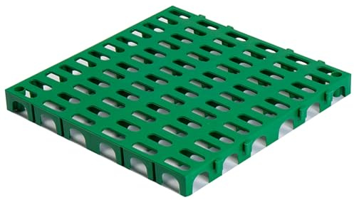 PQXQZ Palets Plastico Palet Cuadrado de Suelo Palet de PláStico Impermeable Palet Plastico de Almacenamiento Entrelazada con Rejillas Transpirables para Supermercados Sótanos y Garajes(Green)