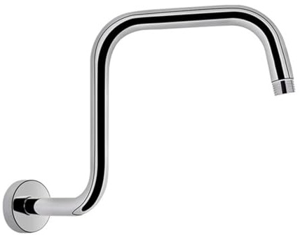 Prolongador De Ducha Soporte de ducha de 13 pulgadas con montaje en techo, extensión de cabezal de ducha, Brazo de ducha de lluvia, accesorios adaptadores de cabezal de rociador de baño(Silver)