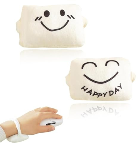 COYUN 2 Pcs Ergonomische Maus-Handgelenkauflage, Mouse Wrist Rest, Tastatur Handauflage, Plüsch-Flanell&Seide Gefülltes Kissen, Weiche Handgelenkstütze Für Laptop, Computer, Schreibtisch, Bürobedarf