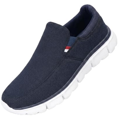 LEOSS ORIGINAL Slip-ins Sneakers Uomo, Scarpe da Ginnastica Traspiranti Senza Lacci, Scarpe Sportive Casual per Camminata e Tempo Libero (Blu Scuro, 41 EU, MLE260291-3)
