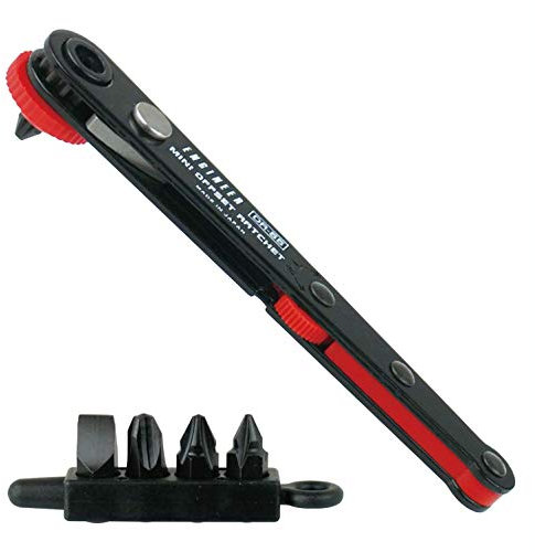ENGINEER dr-55 Ratchet Screwdriver, Red/Black