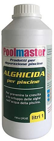 New Plast 2918 - Alghicida Doppia Funzione per Acqua Piscina, Flacone 1 lt