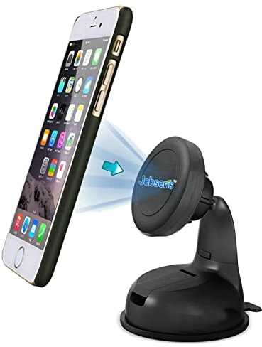 JEBSENS Car Phone Holder CM03 New Magnetic Cradle-less Car Mount Phone Holder Windshield Dashboard Mount, Compatible With All Smartphones - Super Strong Magnetic Grip …