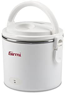 Girmi SC01 Scaldavivande Elettrico Vivandiere, Ciotola in Acciaio INOX, 0.7 Litri, 40 W, Bianco