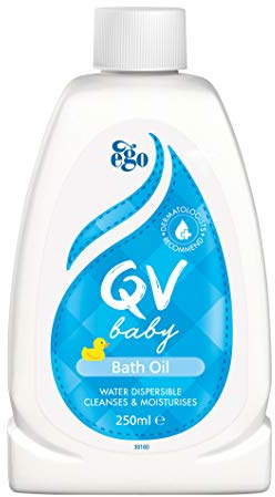 QV Baby Bath Oil 250ml -Moisturising Formula Helps Revive Large Areas of Dry or Sensitive Skin. Suitable for use on Dry Skin, Eczema, Dermatitis and Psoriasis.