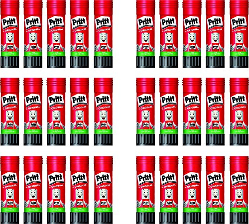 Pritt Klebestift, transparent, auswaschbar, ablösbar, ohne Lösungsmittel, 43 g (30 Stück)