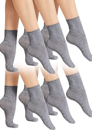 Golden Lady Calzino taglio al vivo. 6 paia Calzini sportivi, Donna, Grigio (Grigio Melange 908A), One Size (Taglia produttore:Unica)