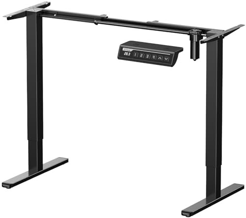 ErGear Höhenverstellbarer Schreibtisch Gestell mit 4 Memory-Steuerung,Höhenverstellbar Tischbeine Ergonomische Stehpult Basis,Frame only, Schwarz