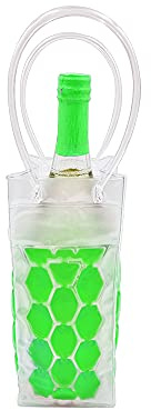 Schone® Bolsa enfriadora de botellas con 44 bolsillos de gel de zafiro – refrigerante que simplemente se mantiene congelado – bebidas refrigeradas perfectamente – elección de 4 colores (verde coral)