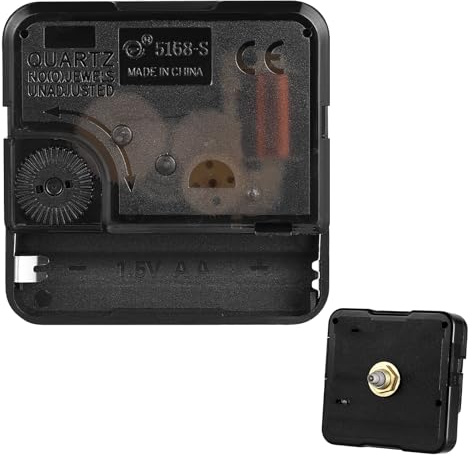 HOMSFOU Mecanismo De Reloj De Pared con Pilas Movimiento De Cuarzo DIY para Reparación Y Repuesto De Piezas Tamaño Compacto 2.20X2.20X0.62In Ideal para Manualidades Y Fabricación
