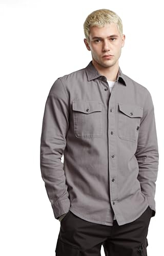 G-STAR Camisa Marine Slim para Hombre, Gris (Grey Alloy GD D24963-D454-G493), XL