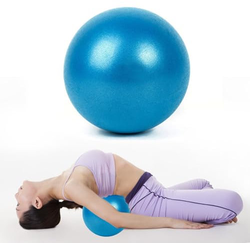 UKOFEW Gymnastikball Kleiner Pilates-Ball, Fitness Ball, 25 cm mit Aufblasbarem Strohhalm, für Yoga, Pilates, Balance, Stretching und Core-Fitness