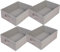 JAKAGO Kleiderschranke Organizer, 4 Stück, Faltbar überlegene Aufbewahrungsboxen 39 x 29 x 14 cm, für Kleidung Hemden Hosen, Handtücher Spielzeug (Grau)
