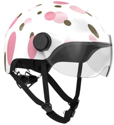 Offener Motorradhelm Für Kinder, Kinderfahrradhelm, DOT-Zugelassener Vintage-3/4-Scooter-Cruiser-Moped-Helm, ATV-Straßenhelm, 2–14 Jahre Alte Jungen- Und Mädchen-Schädelkappe F,48-58cm