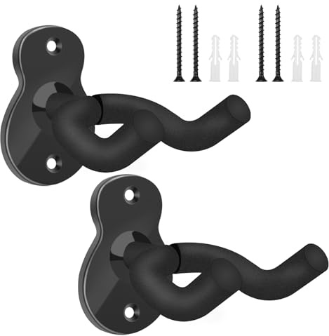 TTCR-II Yumzeco 2 supporti per chitarra da parete per chitarra, accessori da parete per guitar, supporto da parete per guitar ukulele, supporto da parete per acustica elettrica classica
