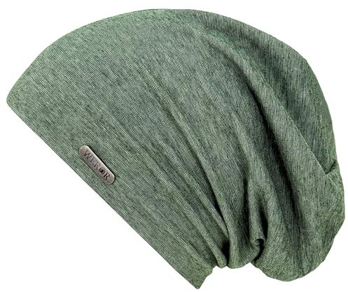 WEROR Herren Damen Beanie Strickmütze Mütze Longbeanie Slouch WEROR-428.1 (Einheitsgröße, Grün)
