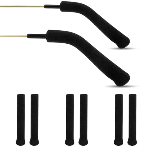 MXTIMWAN 3 Pares Fundas de Patillas Antideslizantes para Almohadillas de Gafas,Retenedores de Gafas Soporte Antideslizante,Universales Común Gancho para Oreja Antideslizante para Gafas,Negro