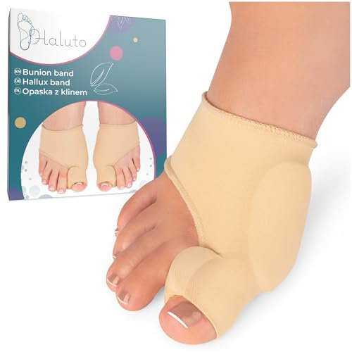 HALUTO 2 Stück Hallux Valgus Korrektur Bandage - Zehenspreizer Hallux Valgus - Zehenspreizer Großer Zeh - Hallux Valgus Socken Mit Gelschutz