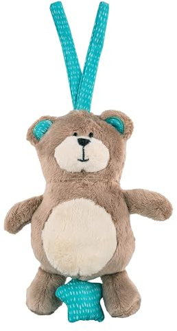 babynova Spieluhr Teddy Bär ab 0 Monate, Einschlafhilfe für Babys, Musik Spieluhr mit der Melodie Brahms Wiegenlied - Schlafhilfe zum Aufhängen und Aufziehen – Geschenk zur Geburt